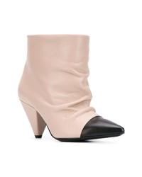 rosa Leder Stiefeletten von Marc Ellis