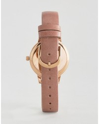 rosa Leder Uhr von Olivia Burton