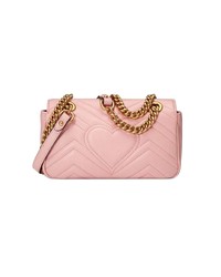 rosa Leder Umhängetasche von Gucci