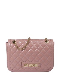 rosa Leder Umhängetasche von Love Moschino