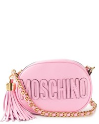 rosa Leder Umhängetasche von Moschino