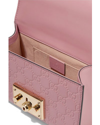 rosa Leder Umhängetasche von Gucci