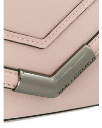 rosa Leder Umhängetasche von Karl Lagerfeld
