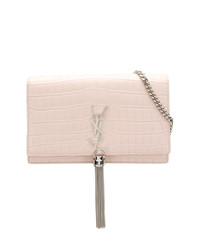 rosa Leder Umhängetasche von Saint Laurent