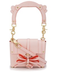 rosa Lederhandtasche
