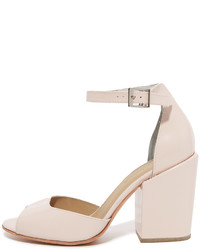 rosa Ledersandalen von Rachel Comey