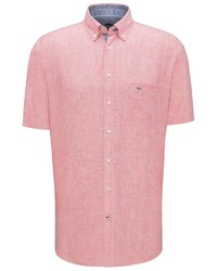 rosa Leinen Kurzarmhemd von Fynch Hatton