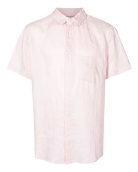 rosa Leinen Kurzarmhemd von OSKLEN