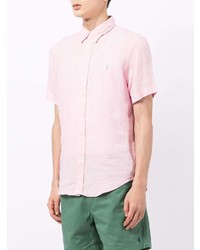 rosa Leinen Kurzarmhemd von Polo Ralph Lauren