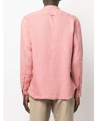 rosa Leinen Langarmhemd von Woolrich