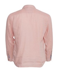 rosa Leinen Langarmhemd von BLEND