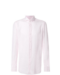 rosa Leinen Langarmhemd von Borrelli