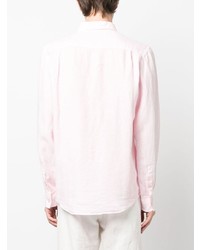 rosa Leinen Langarmhemd von Vilebrequin