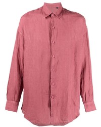 rosa Leinen Langarmhemd von Costumein