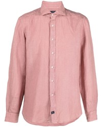 rosa Leinen Langarmhemd von Fay