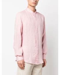 rosa Leinen Langarmhemd von Brunello Cucinelli