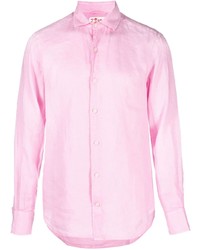rosa Leinen Langarmhemd von MC2 Saint Barth