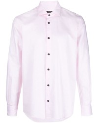 rosa Leinen Langarmhemd von Peserico