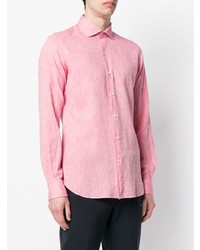 rosa Leinen Langarmhemd von Orian