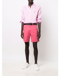 rosa Leinen Langarmhemd von Polo Ralph Lauren