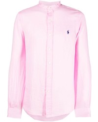 rosa Leinen Langarmhemd von Polo Ralph Lauren