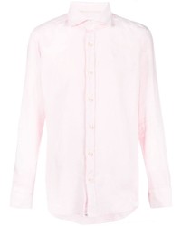 rosa Leinen Langarmhemd von Tintoria Mattei