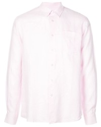 rosa Leinen Langarmhemd von Vilebrequin
