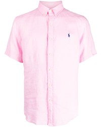 rosa Leinen Polohemd von Polo Ralph Lauren
