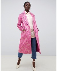 rosa Mantel mit Blumenmuster von ASOS DESIGN