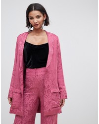 rosa Mantel mit Paisley-Muster