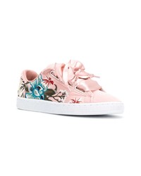 rosa niedrige Sneakers mit Blumenmuster von Puma