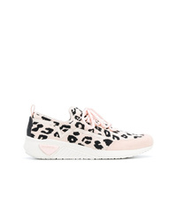 rosa niedrige Sneakers mit Leopardenmuster