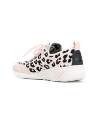 rosa niedrige Sneakers mit Leopardenmuster von Diesel