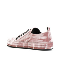 rosa niedrige Sneakers von Ann Demeulemeester