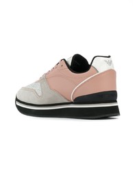 rosa niedrige Sneakers von Emporio Armani