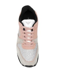 rosa niedrige Sneakers von Emporio Armani