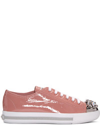 rosa niedrige Sneakers von Miu Miu