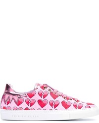 rosa niedrige Sneakers von Philipp Plein