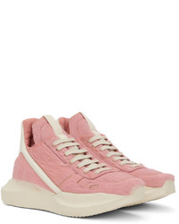 rosa niedrige Sneakers von Rick Owens