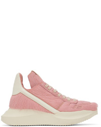 rosa niedrige Sneakers von Rick Owens