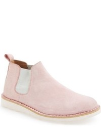 rosa Nubuk Stiefeletten