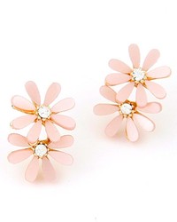rosa Ohrringe mit Blumenmuster