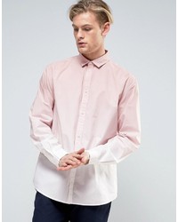 rosa Langarmhemd mit Farbverlauf
