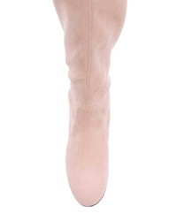 rosa Overknee Stiefel aus Wildleder von Stuart Weitzman