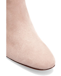 rosa Overknee Stiefel aus Wildleder von Valentino