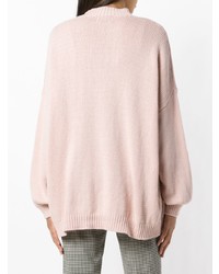 rosa Oversize Pullover von Fine Edge