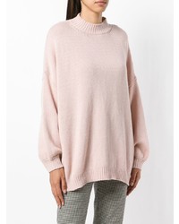 rosa Oversize Pullover von Fine Edge