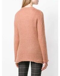 rosa Oversize Pullover von Roberto Collina