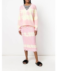 rosa Oversize Pullover von MSGM