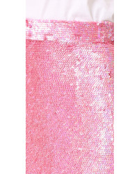 rosa Pailletten Minirock von Ashish